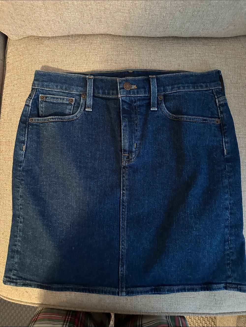 Jcrew Classic Dark Blue Denim Skirt